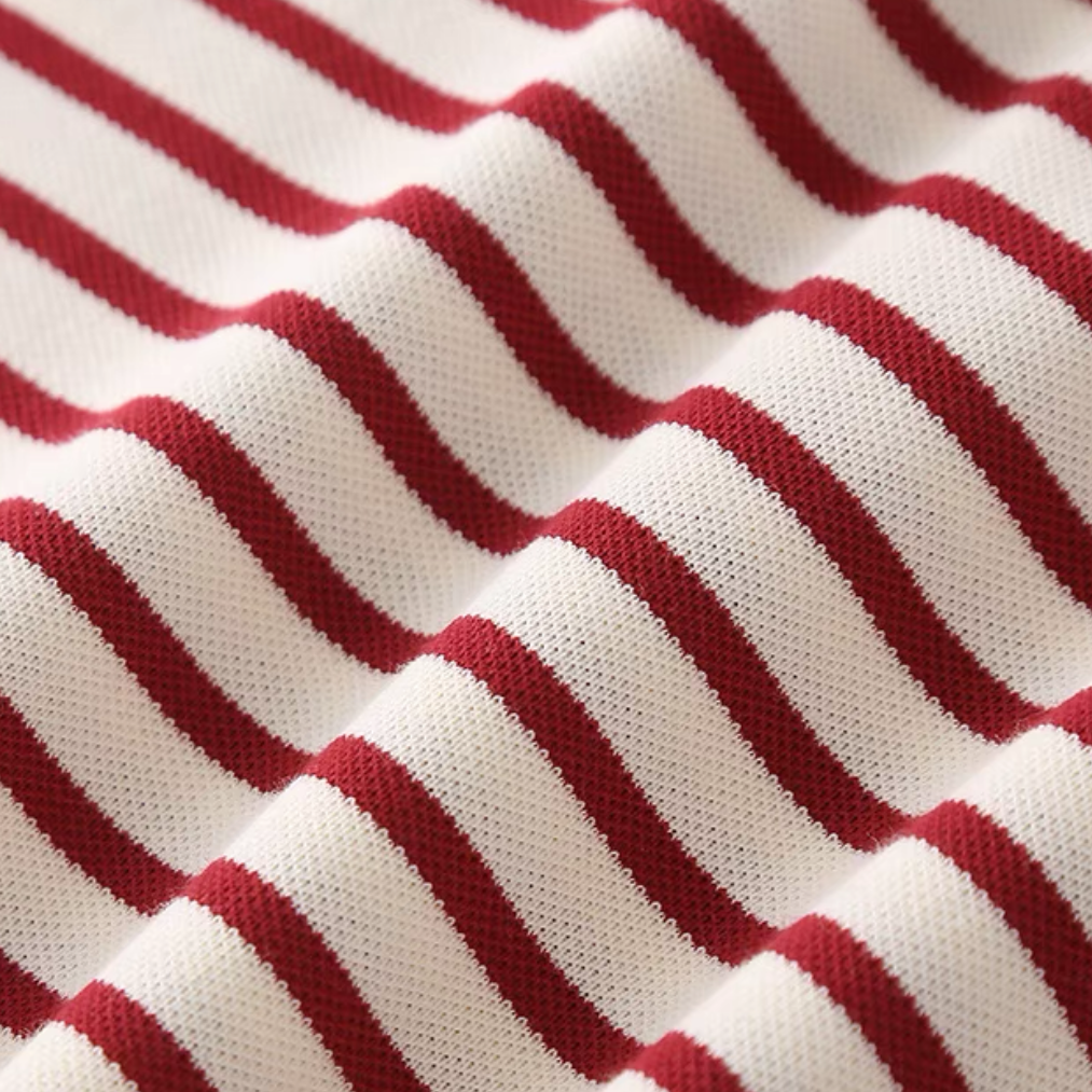 Red Stripe Baby Overall Set