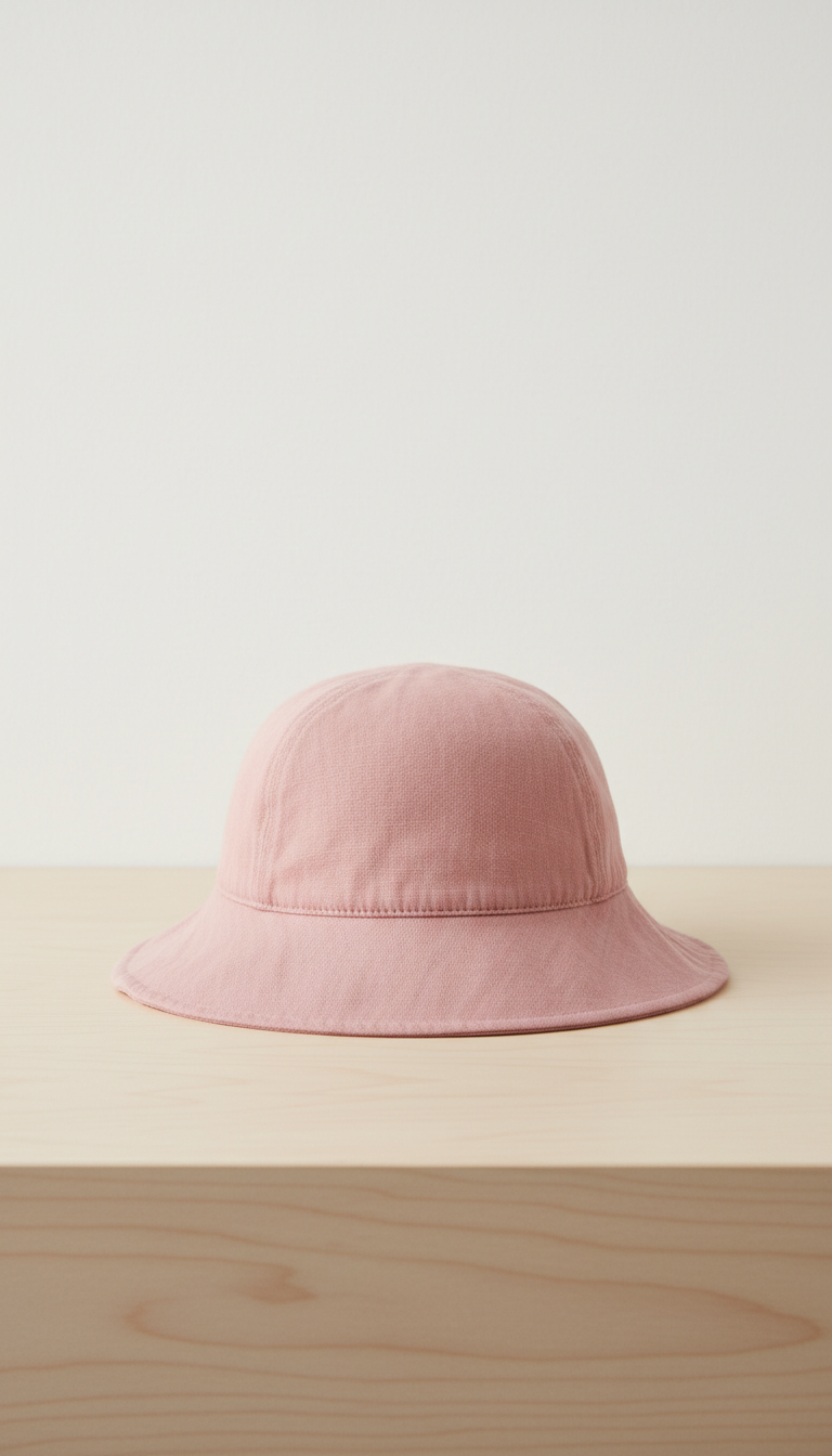 Dusty Pink Cotton Sun Hat