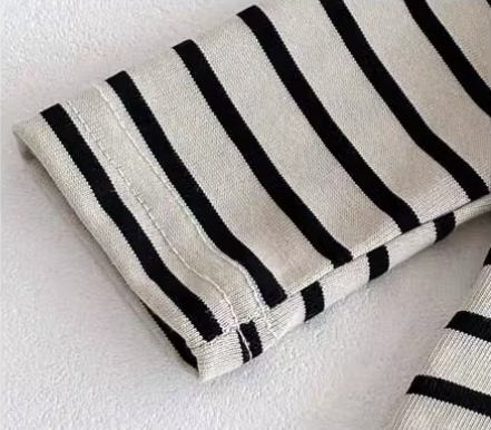 Baby Overall & Striped Top Set