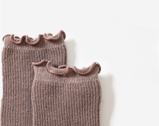 Ruffle Mid Length Socks