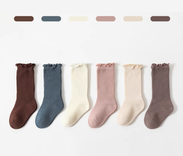 Ruffle Mid Length Socks