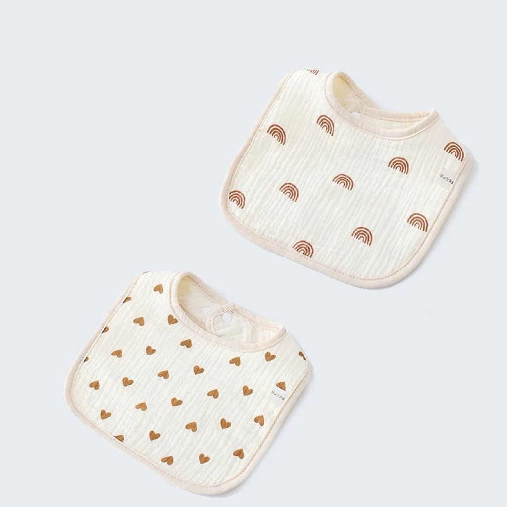 2-Pack Pure Cotton Baby Bibs