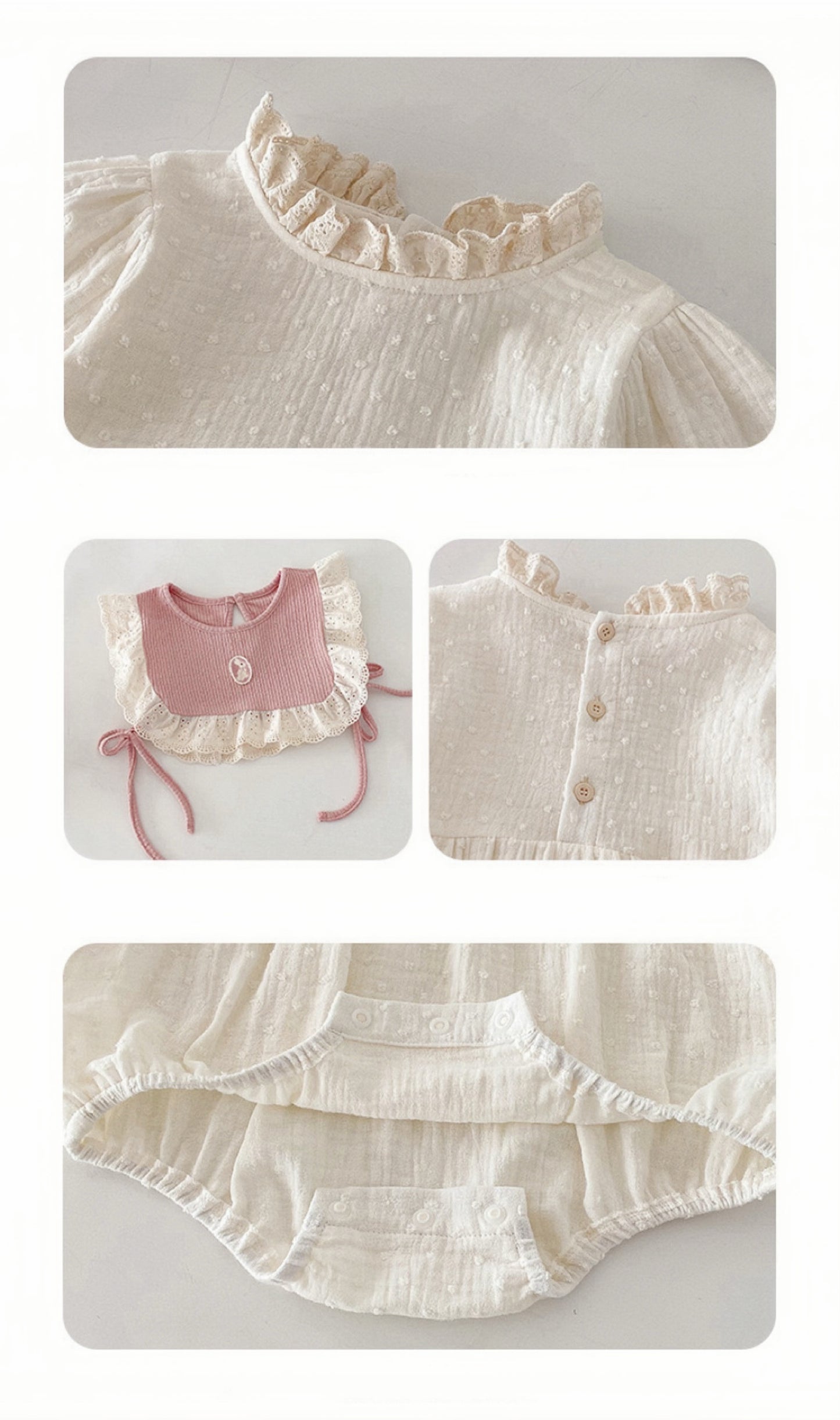 Rose Princess Baby Romper Set