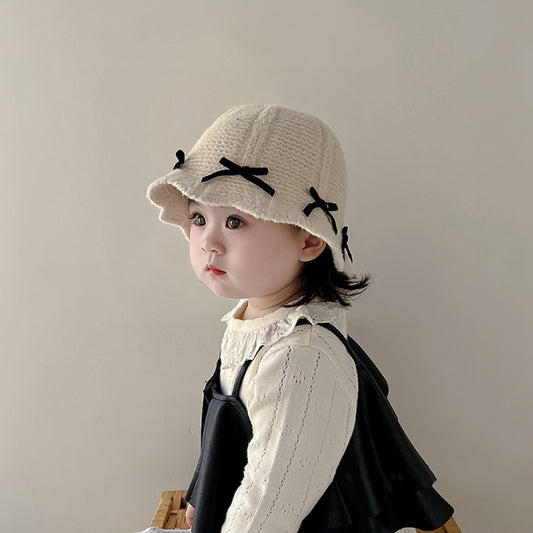 Soft Knit Bow Bucket Hat