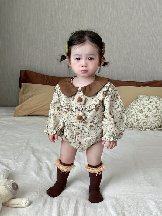 Vintage Floral Baby Romper