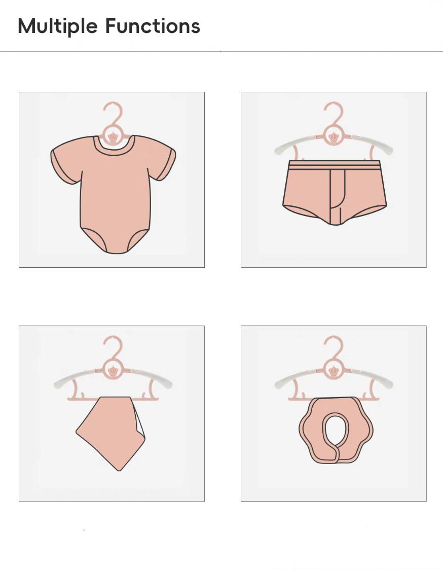 Extendable Baby Clothes Hangers (10 Pack)
