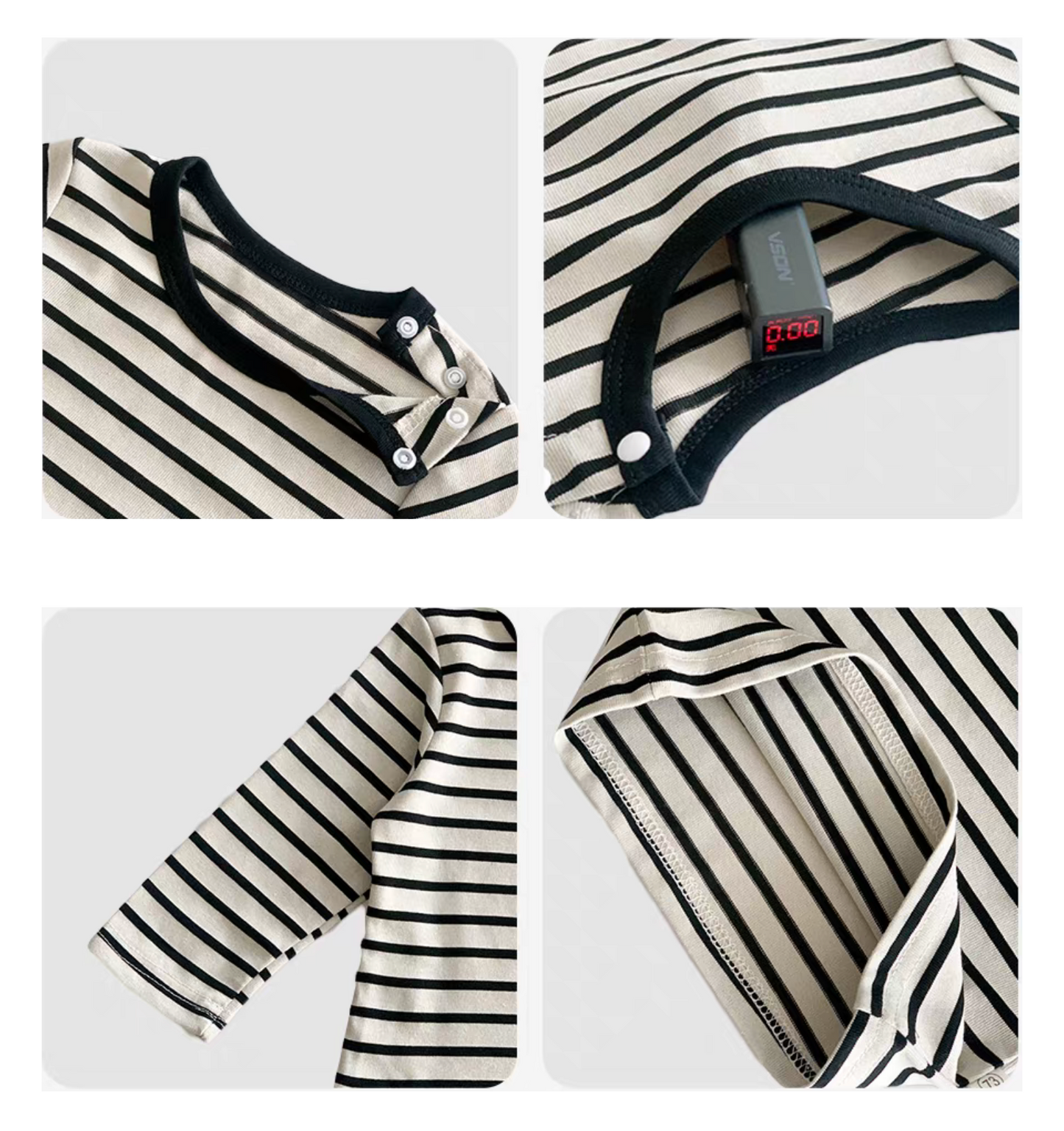 Baby Overall & Striped Top Set