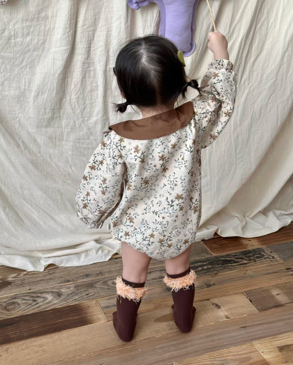 Vintage Floral Baby Romper