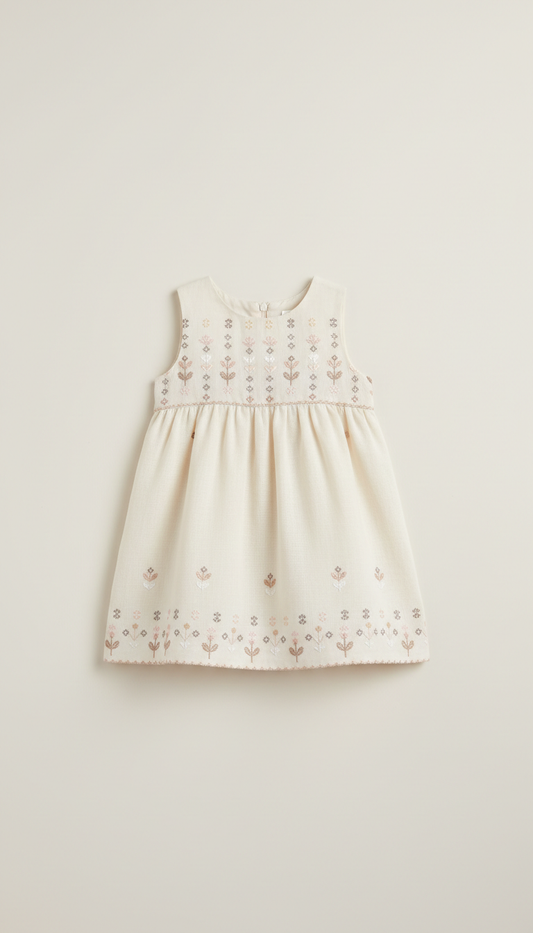 Toddler Dress With Delicate Patterning