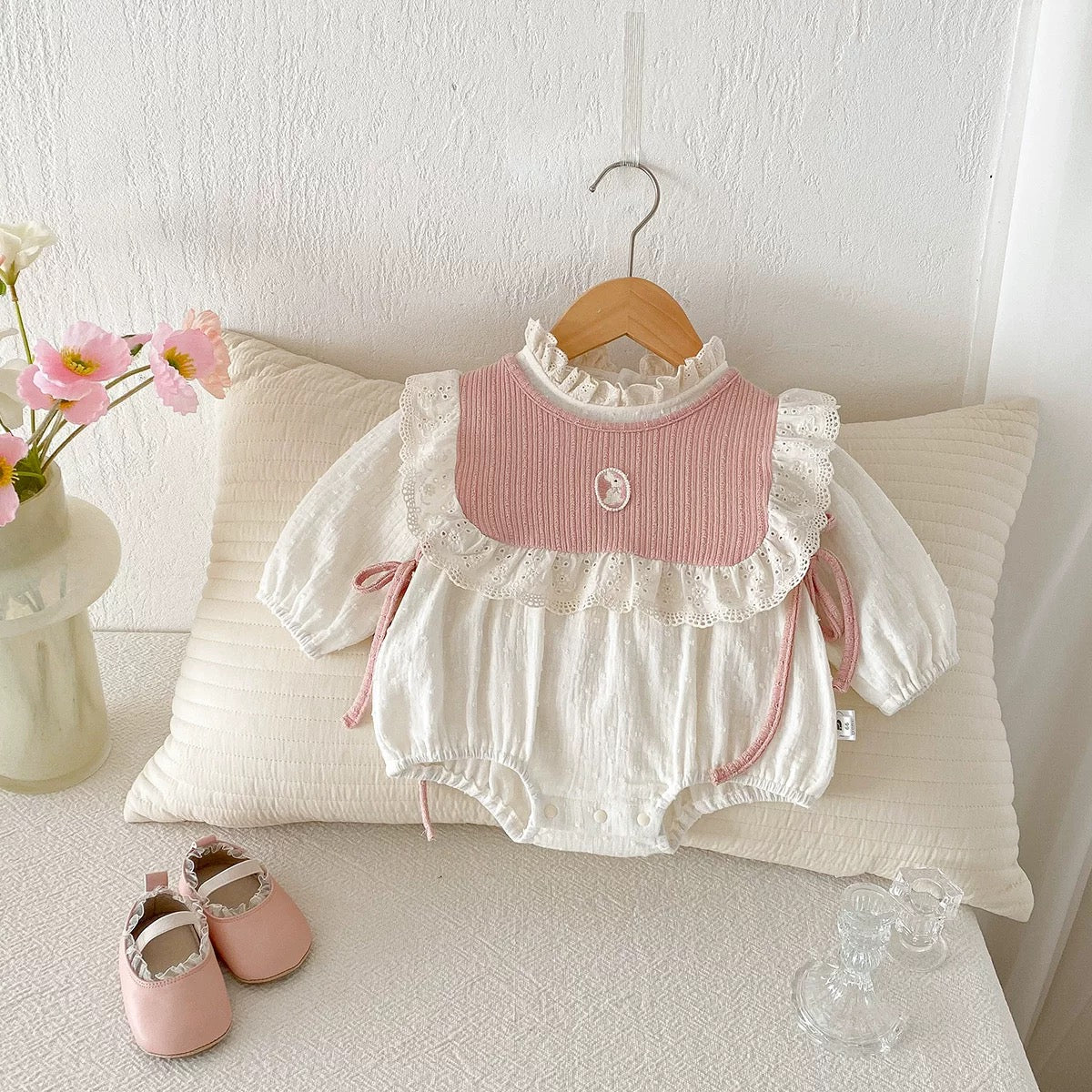 Rose Princess Baby Romper Set