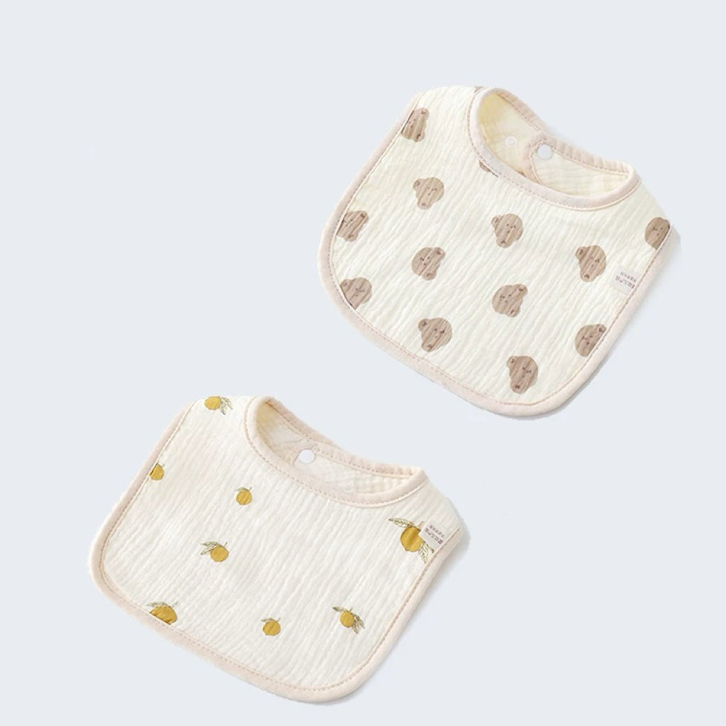 2-Pack Pure Cotton Baby Bibs